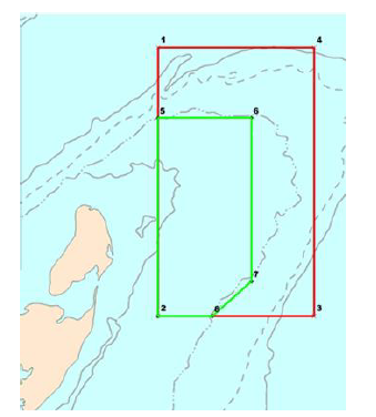 Titre : CARTE : BANC MISCOU ET PORTION DU OUVERTE - Description : CARTE : BANC MISCOU ET PORTION DU OUVERTE À LA PÊCHE DU FLÉTAN ATLANTIQUE
